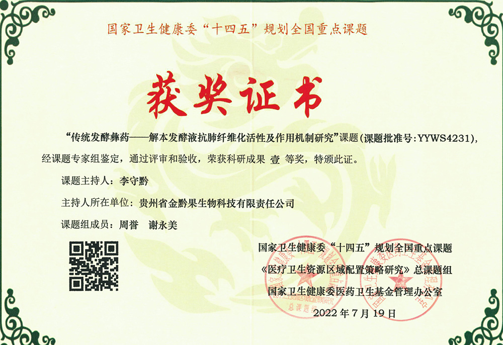 解本获得的荣誉和奖项